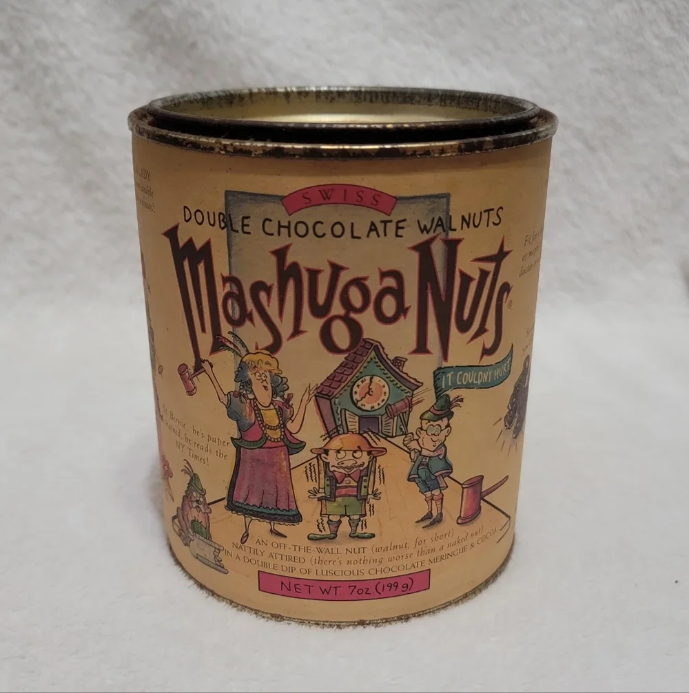 Vintage Mashuga Nuts Can Rare Coin Bank